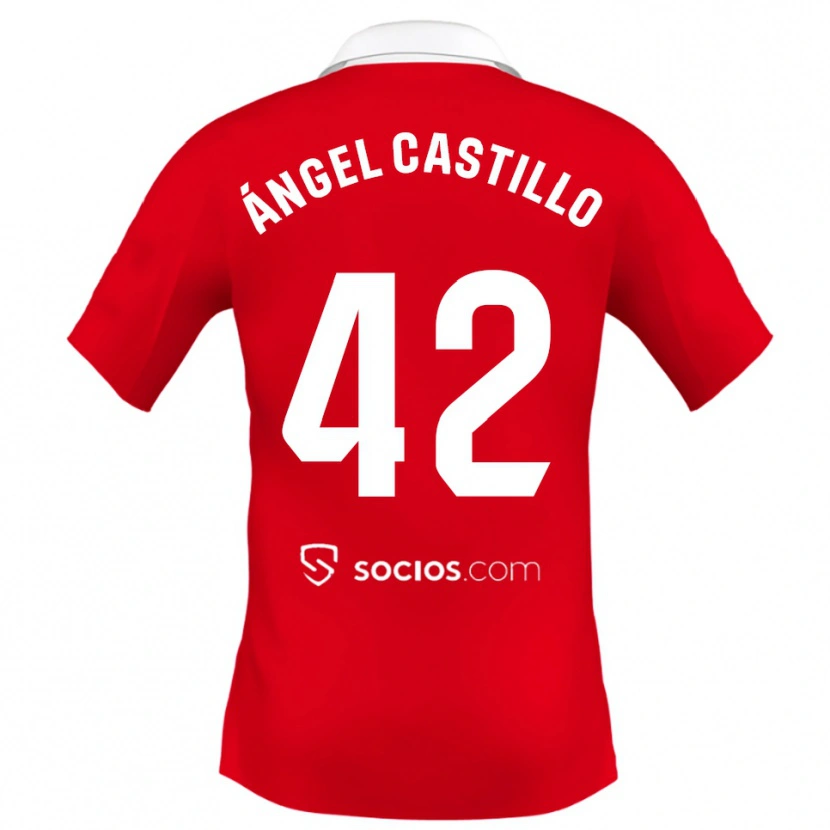Danxen Dětské Manuel Ángel Castillo #42 Červená Bílá Šedá Daleko Hráčské Dresy 2025/26 Dres