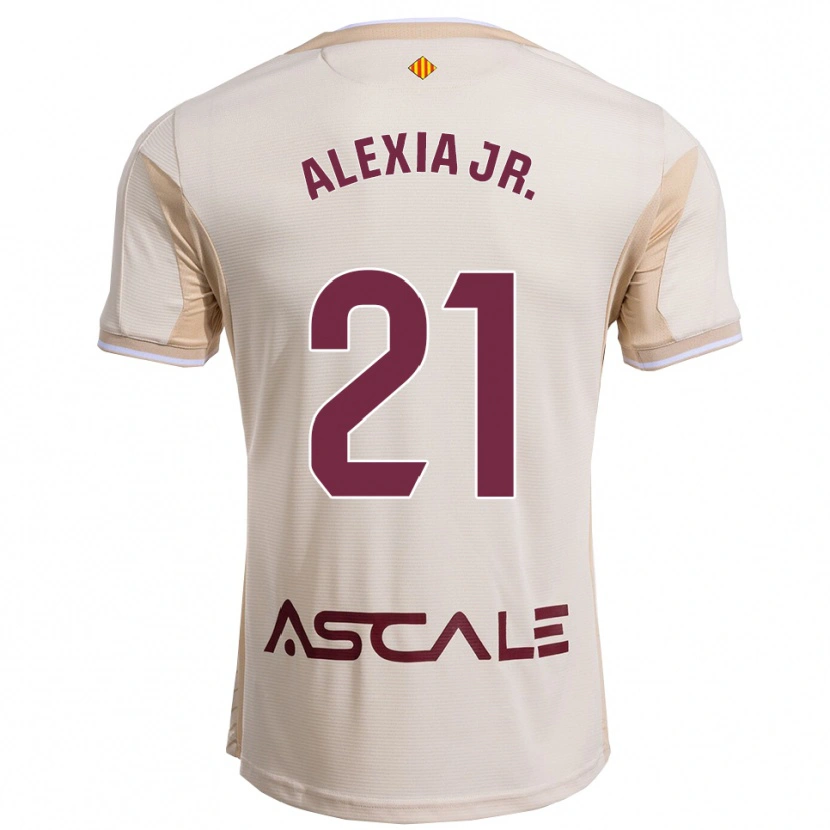 Danxen Dětské Alexia Blanco Llacuno #21 Špinavě Bílá Burgundská Daleko Hráčské Dresy 2025/26 Dres
