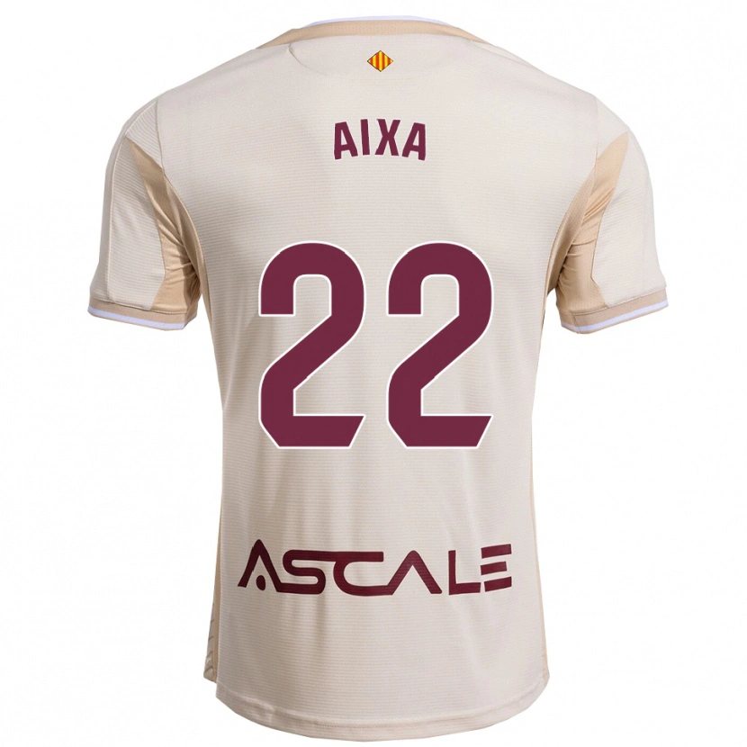 Danxen Dětské Aixa Salvador García #22 Špinavě Bílá Burgundská Daleko Hráčské Dresy 2025/26 Dres