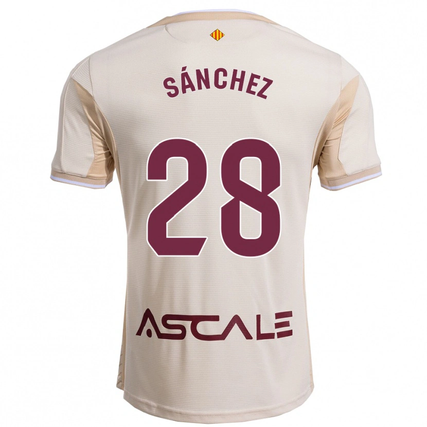 Danxen Dětské Joel Sánchez #28 Špinavě Bílá Burgundská Daleko Hráčské Dresy 2025/26 Dres