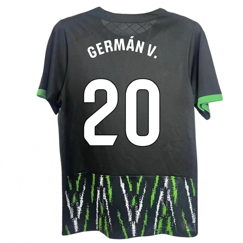 Danxen Dětské Germán Valera #20 Černá Zelená Daleko Hráčské Dresy 2025/26 Dres