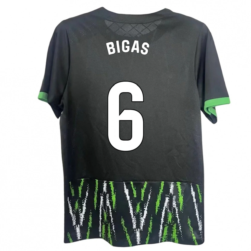 Danxen Dětské Pedro Bigas #6 Černá Zelená Daleko Hráčské Dresy 2025/26 Dres
