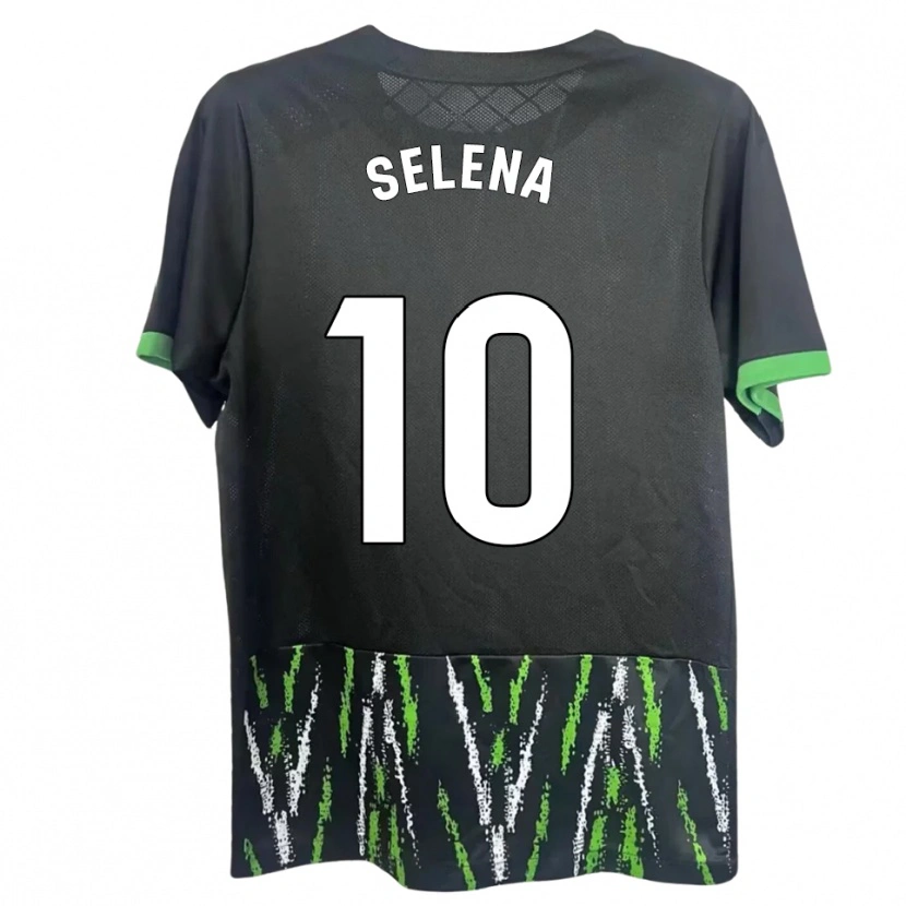 Danxen Dětské Selena Del Carmen Salas Alonso #10 Černá Zelená Daleko Hráčské Dresy 2025/26 Dres
