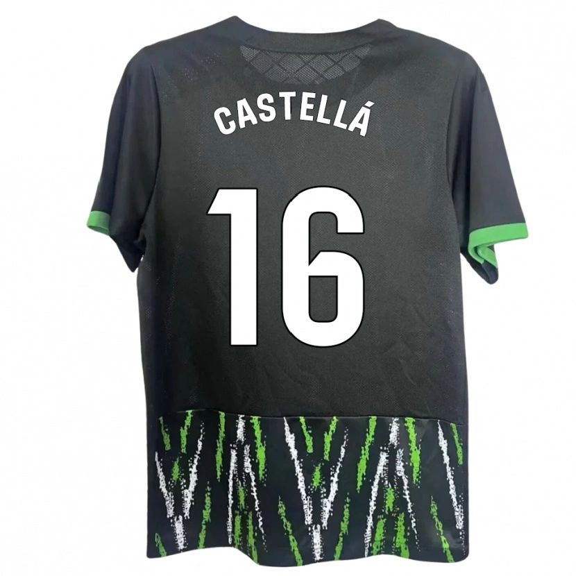 Danxen Dětské Didac Castellá #16 Černá Zelená Daleko Hráčské Dresy 2025/26 Dres