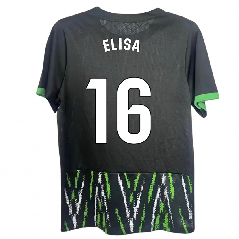 Danxen Dětské Elisa Tomé #16 Černá Zelená Daleko Hráčské Dresy 2025/26 Dres
