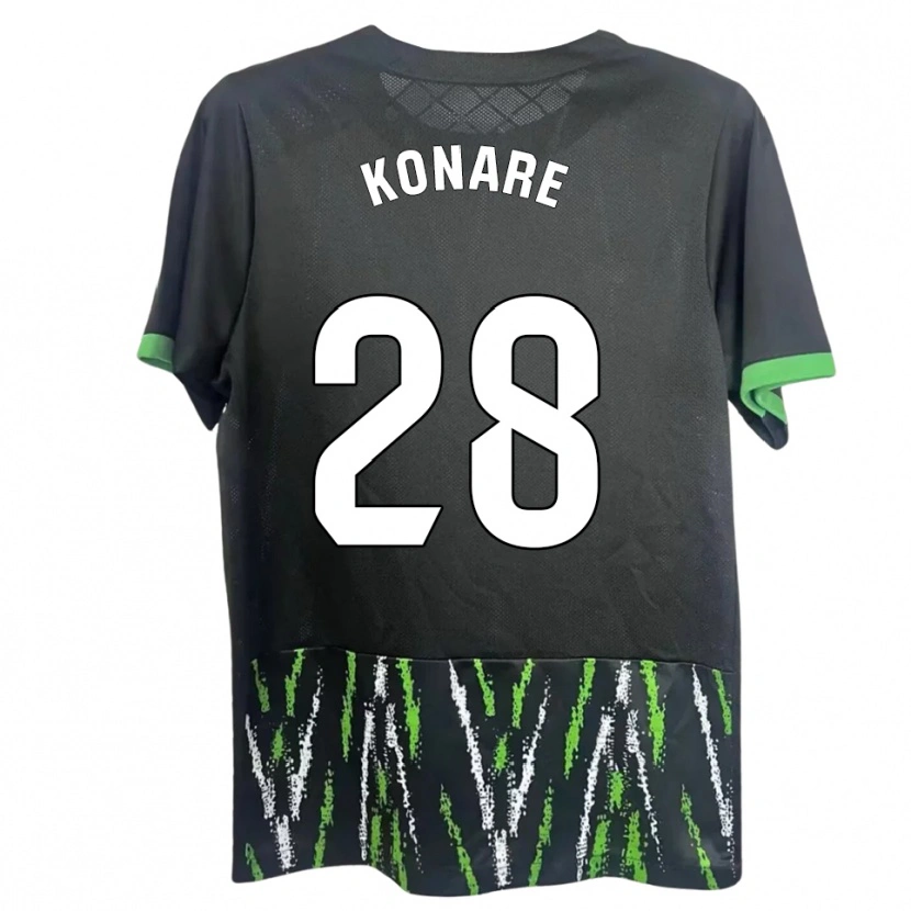 Danxen Dětské Umaru Konare #28 Černá Zelená Daleko Hráčské Dresy 2025/26 Dres