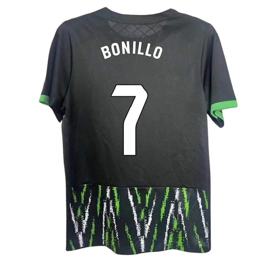 Danxen Dětské Haizam Bonillo #7 Černá Zelená Daleko Hráčské Dresy 2025/26 Dres