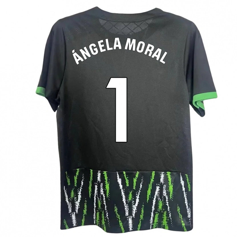 Danxen Dětské Ángela Moral Ferrer #1 Černá Zelená Daleko Hráčské Dresy 2025/26 Dres