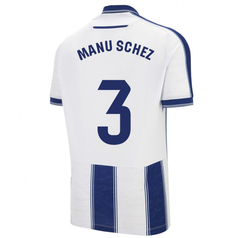 Danxen Dětské Manu Sánchez #3 Tmavě Modrá Bílá Daleko Hráčské Dresy 2025/26 Dres