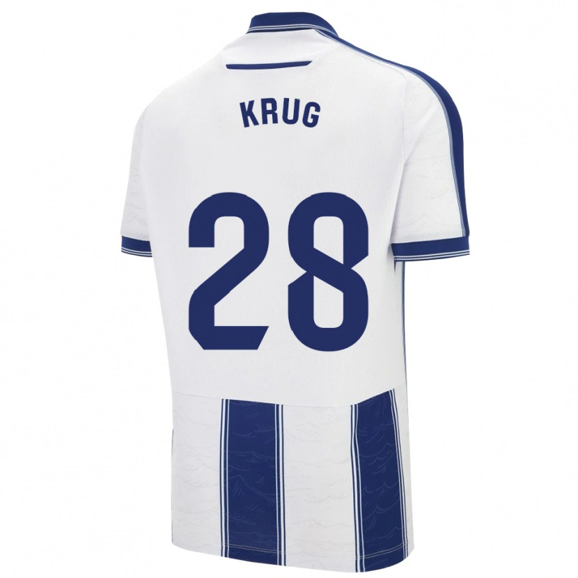 Danxen Dětské Martín Krug #28 Tmavě Modrá Bílá Daleko Hráčské Dresy 2025/26 Dres