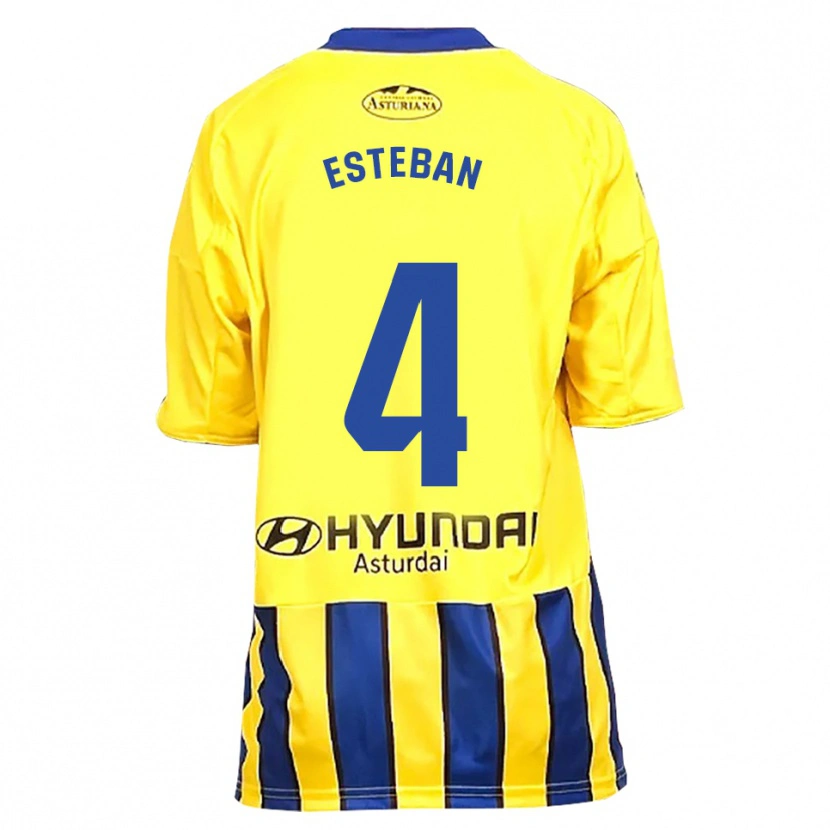 Danxen Dětské Marco Esteban #4 Žlutá Modrá Daleko Hráčské Dresy 2025/26 Dres