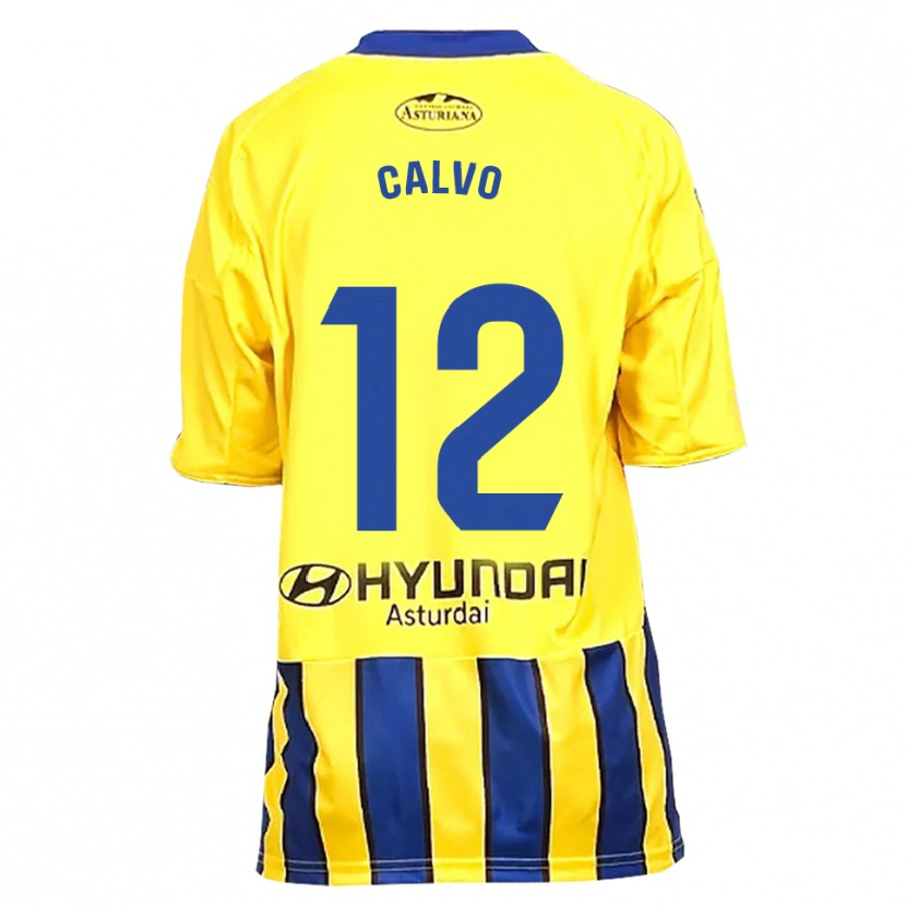Danxen Dětské Dani Calvo #12 Žlutá Modrá Daleko Hráčské Dresy 2025/26 Dres