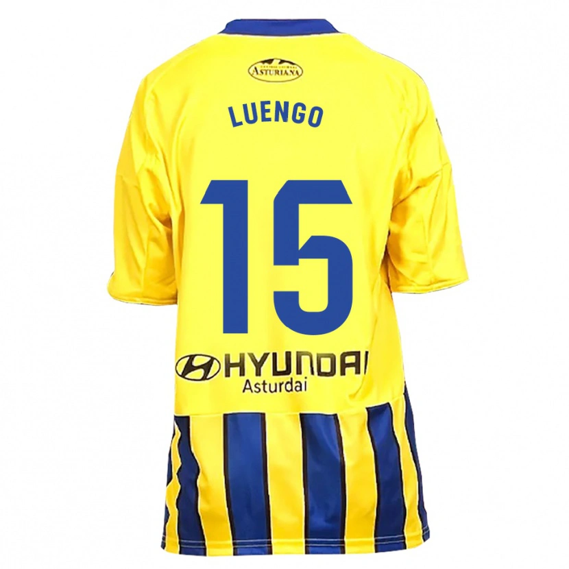 Danxen Dětské Oier Luengo #15 Žlutá Modrá Daleko Hráčské Dresy 2025/26 Dres