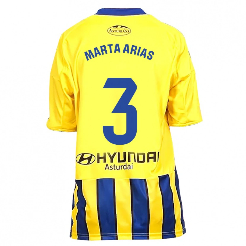 Danxen Dětské Marta Arias #3 Žlutá Modrá Daleko Hráčské Dresy 2025/26 Dres