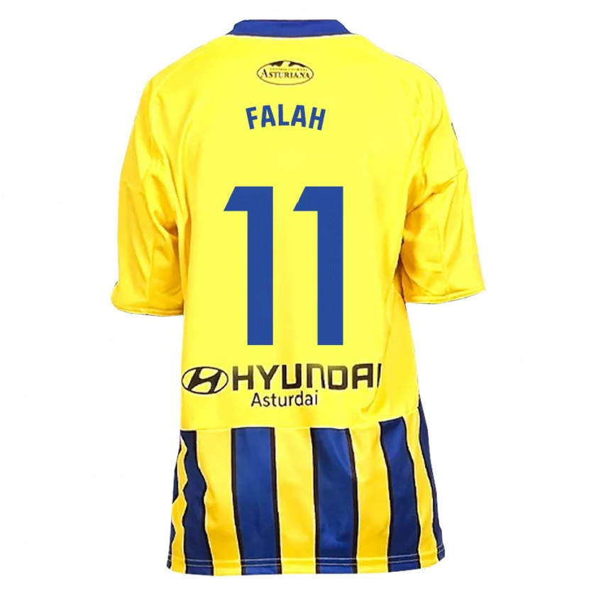 Danxen Dětské Omar Falah #11 Žlutá Modrá Daleko Hráčské Dresy 2025/26 Dres