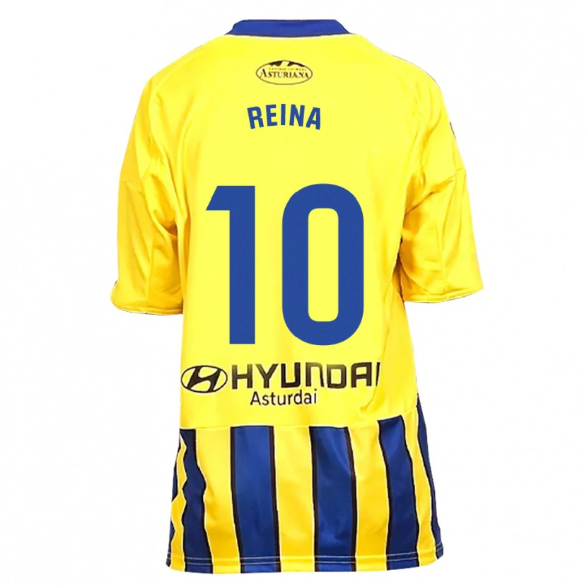 Danxen Dětské Alberto Reina #10 Žlutá Modrá Daleko Hráčské Dresy 2025/26 Dres