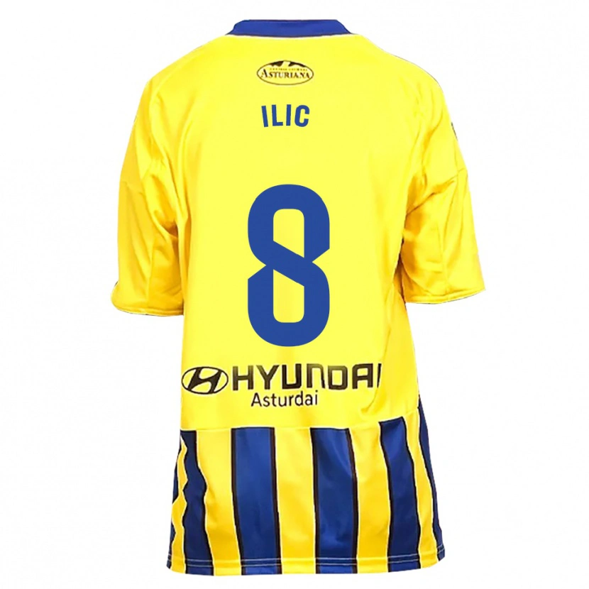 Danxen Dětské Luka Ilic #8 Žlutá Modrá Daleko Hráčské Dresy 2025/26 Dres