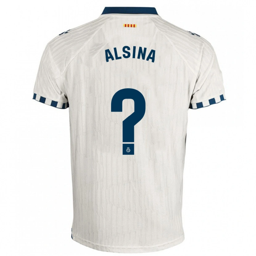 Danxen Dětské Joel Alsina #0 Bílá Modrá Daleko Hráčské Dresy 2025/26 Dres