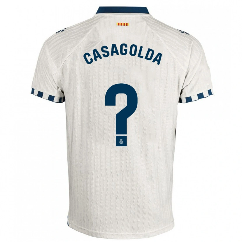 Danxen Dětské Pau Casagolda #0 Bílá Modrá Daleko Hráčské Dresy 2025/26 Dres