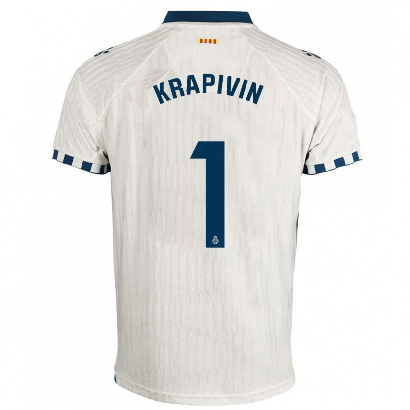 Danxen Dětské Yegor Krapivin #1 Bílá Modrá Daleko Hráčské Dresy 2025/26 Dres