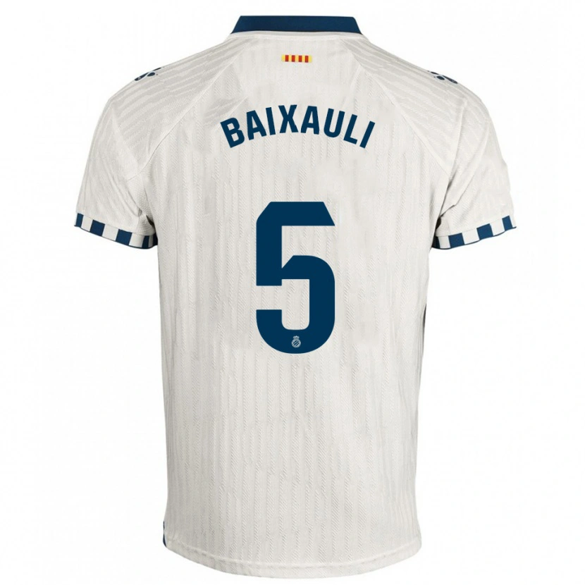 Danxen Dětské Iker Baixauli #5 Bílá Modrá Daleko Hráčské Dresy 2025/26 Dres