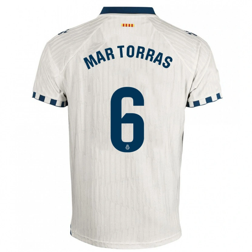 Danxen Dětské Mar Torrás De Fortuny #6 Bílá Modrá Daleko Hráčské Dresy 2025/26 Dres
