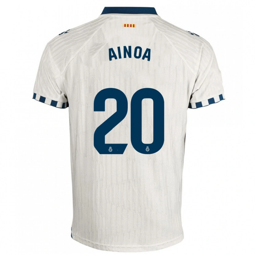 Danxen Dětské Ainoa Campo Franco #20 Bílá Modrá Daleko Hráčské Dresy 2025/26 Dres