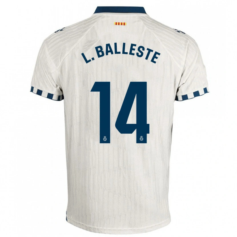 Danxen Dětské Laia Balleste Sciora #14 Bílá Modrá Daleko Hráčské Dresy 2025/26 Dres