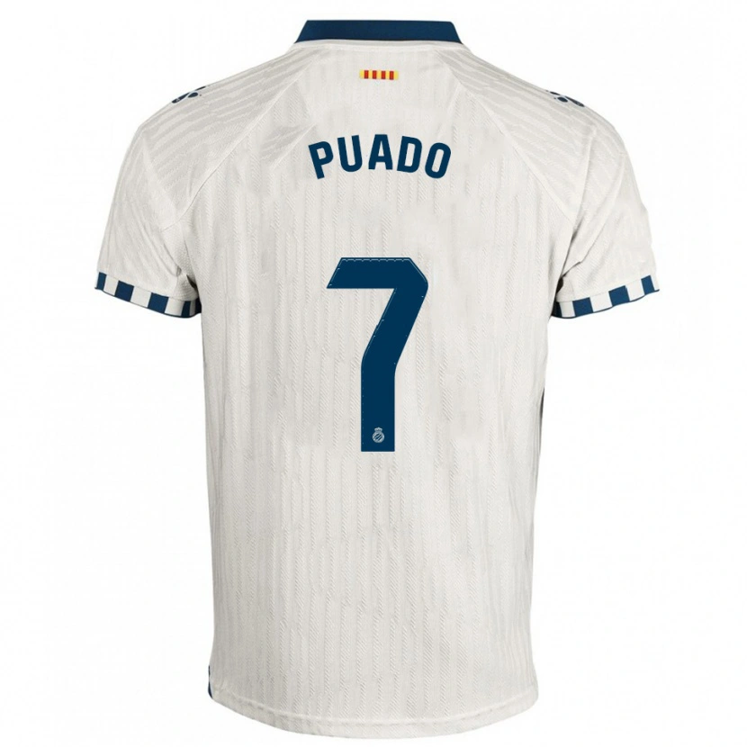 Danxen Dětské Javi Puado #7 Bílá Modrá Daleko Hráčské Dresy 2025/26 Dres