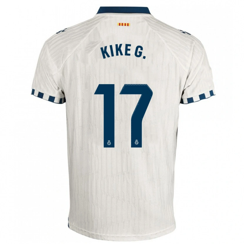Danxen Dětské Kike García #17 Bílá Modrá Daleko Hráčské Dresy 2025/26 Dres
