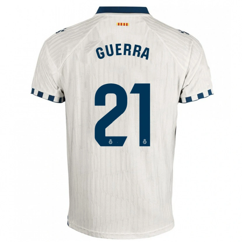 Danxen Dětské Julia Guerra Peiró #21 Bílá Modrá Daleko Hráčské Dresy 2025/26 Dres