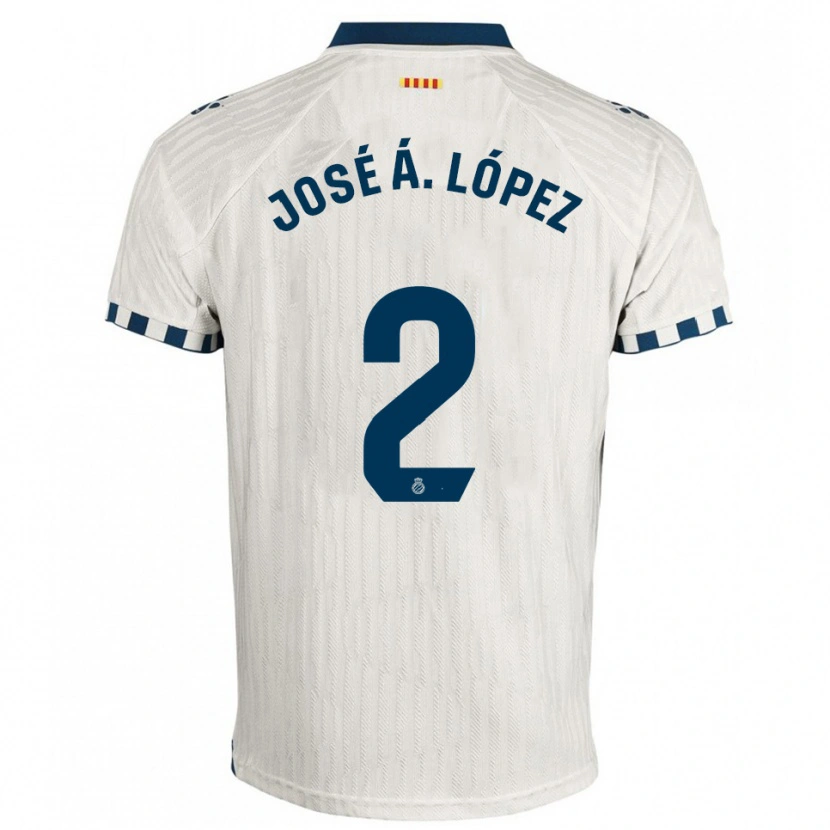Danxen Dětské José Ángel López #2 Bílá Modrá Daleko Hráčské Dresy 2025/26 Dres