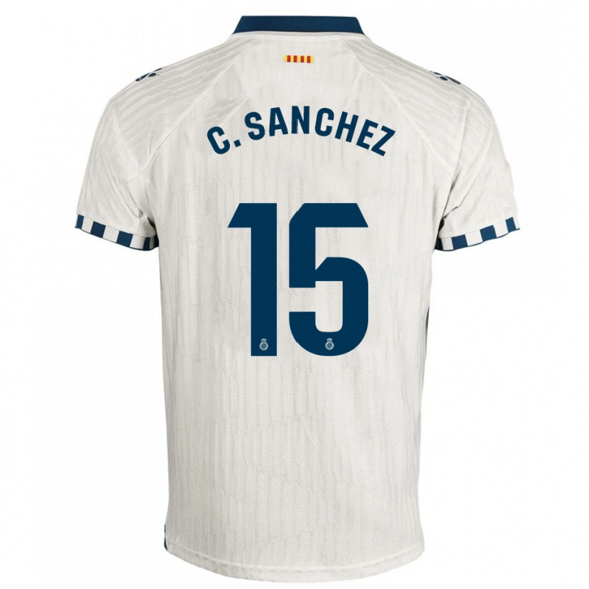 Danxen Dětské Carlos Sánchez #15 Bílá Modrá Daleko Hráčské Dresy 2025/26 Dres