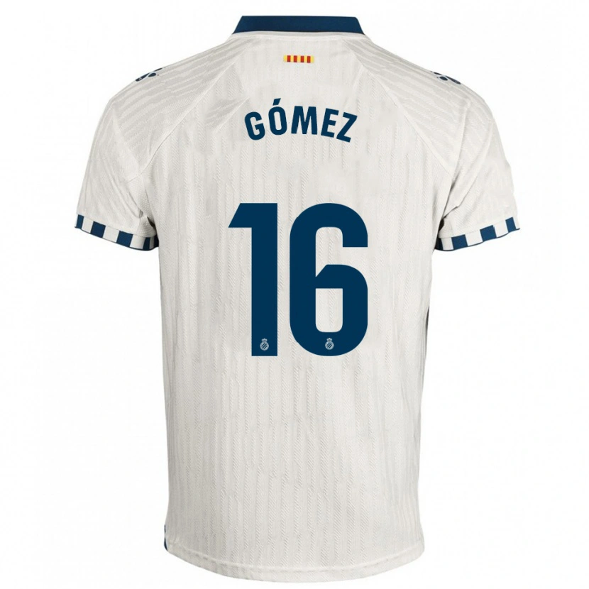 Danxen Dětské Ferran Gómez #16 Bílá Modrá Daleko Hráčské Dresy 2025/26 Dres