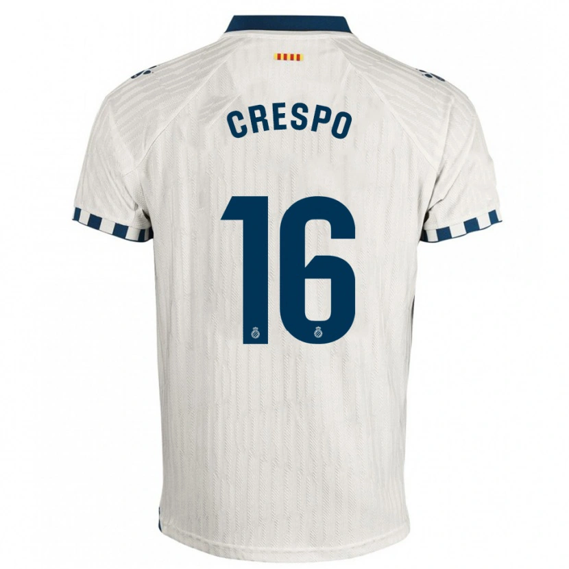 Danxen Dětské Hugo Crespo #16 Bílá Modrá Daleko Hráčské Dresy 2025/26 Dres