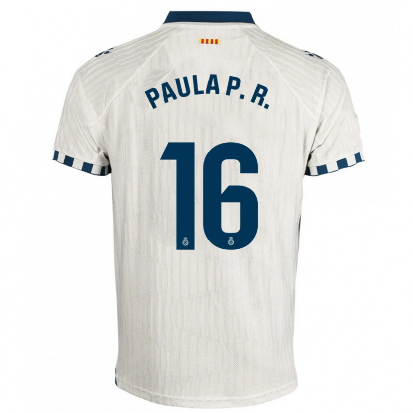 Danxen Dětské Paula Perea Ramírez #16 Bílá Modrá Daleko Hráčské Dresy 2025/26 Dres