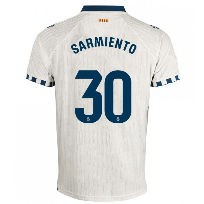Danxen Dětské Izan Sarmiento #30 Bílá Modrá Daleko Hráčské Dresy 2025/26 Dres