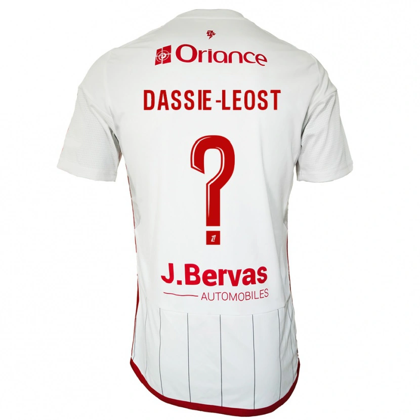 Danxen Dětské Leila Dassie-Leost #0 Bílá Červená Daleko Hráčské Dresy 2025/26 Dres