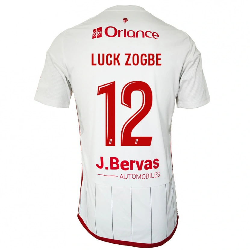 Danxen Dětské Luck Zogbé #12 Bílá Červená Daleko Hráčské Dresy 2025/26 Dres