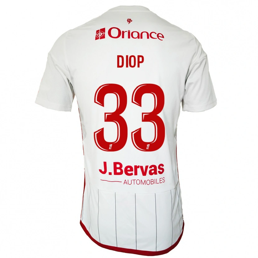Danxen Dětské Saliou Diop #33 Bílá Červená Daleko Hráčské Dresy 2025/26 Dres