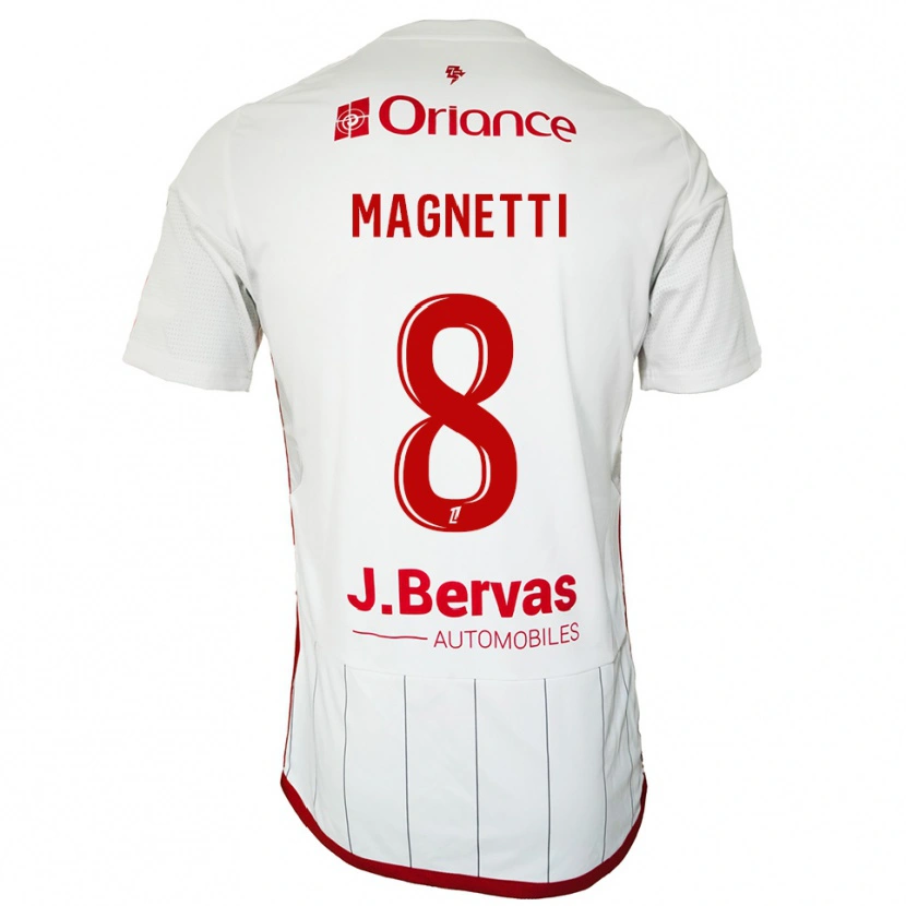 Danxen Dětské Hugo Magnetti #8 Bílá Červená Daleko Hráčské Dresy 2025/26 Dres