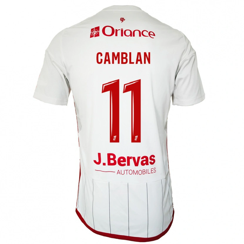 Danxen Dětské Axel Camblan #11 Bílá Červená Daleko Hráčské Dresy 2025/26 Dres