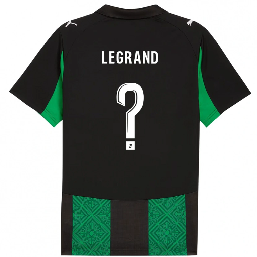 Danxen Dětské Bérénice Legrand #0 Černá Zelená Daleko Hráčské Dresy 2025/26 Dres