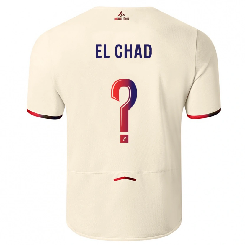 Danxen Dětské Nesryne El Chad #0 Špinavě Bílá Červená Daleko Hráčské Dresy 2025/26 Dres