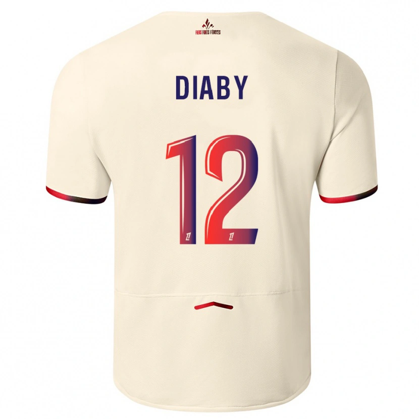 Danxen Dětské Bafodé Diaby #12 Špinavě Bílá Červená Daleko Hráčské Dresy 2025/26 Dres