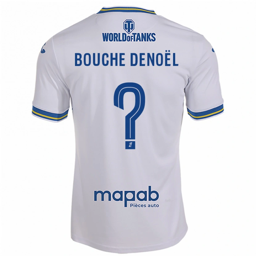 Danxen Dětské Max Bouche Denoël #0 Bílá Nebesky Modrá Daleko Hráčské Dresy 2025/26 Dres