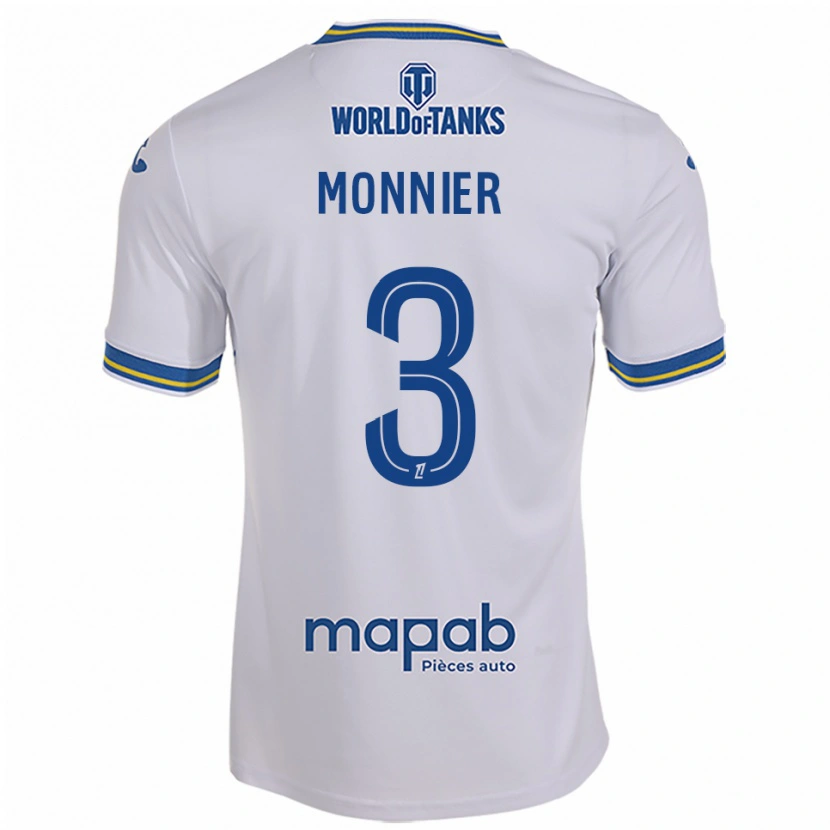 Danxen Dětské Isaac Monnier #3 Bílá Nebesky Modrá Daleko Hráčské Dresy 2025/26 Dres