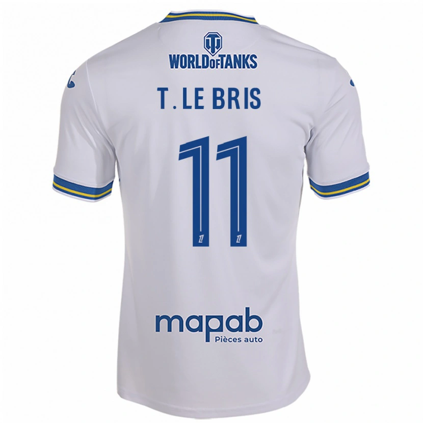 Danxen Dětské Théo Le Bris #11 Bílá Nebesky Modrá Daleko Hráčské Dresy 2025/26 Dres