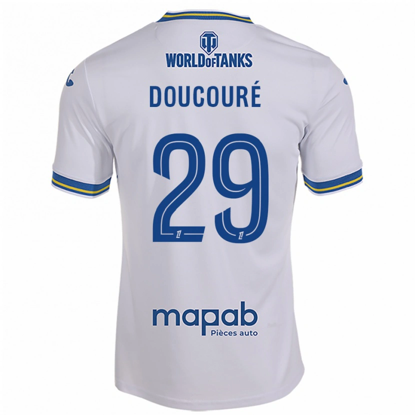 Danxen Dětské Siriné Doucouré #29 Bílá Nebesky Modrá Daleko Hráčské Dresy 2025/26 Dres