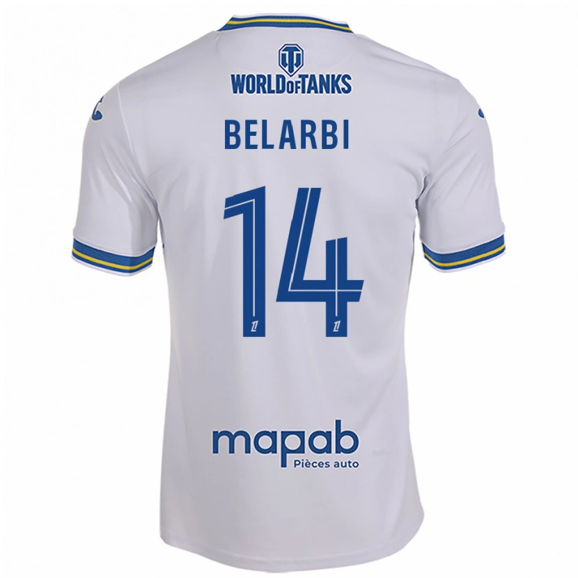 Danxen Dětské Sohaib Belarbi #14 Bílá Nebesky Modrá Daleko Hráčské Dresy 2025/26 Dres